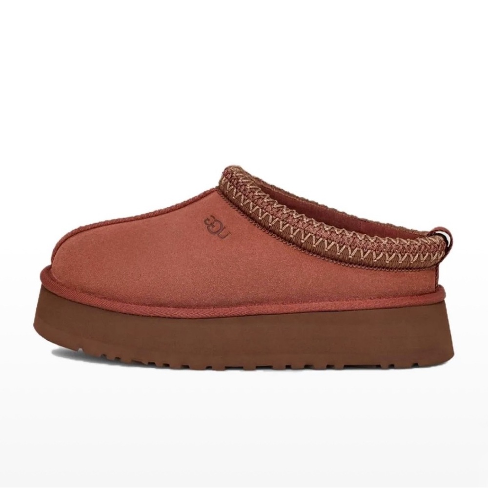 UGG Red-Brown Tazz Platform Slides